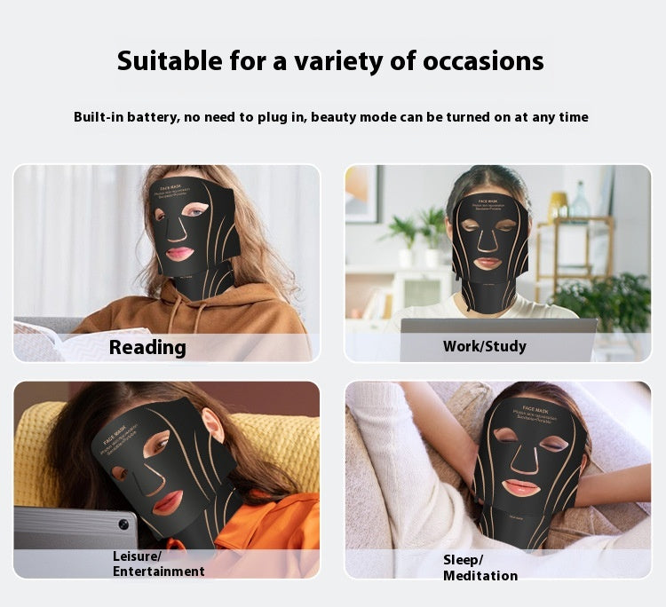 LED-lysmaske med nakkedel – 7 farger for ansikt og nakke